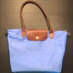 Longchamp Small Le Pliage Tote- periwinkle color